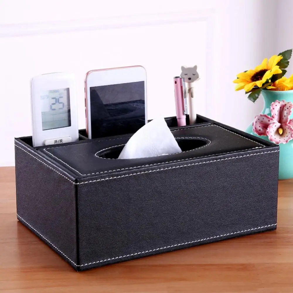 Storage Box Holder Organizer Home Desk Table Remote Control Phone Tissue Paper