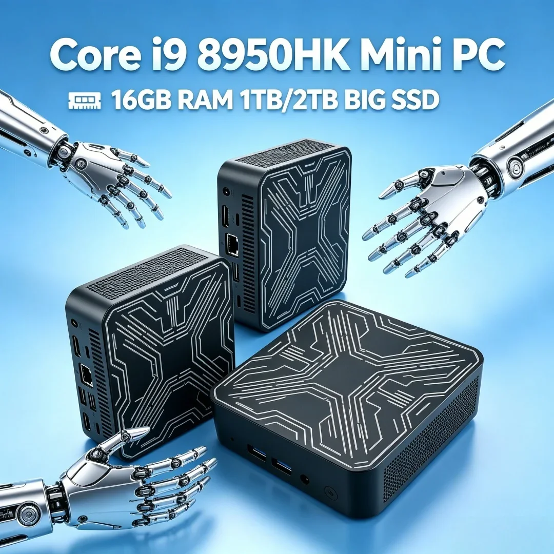 

Core I9 8950HK Stable Portable Desktop PC 2026 16GB RAM 1TB 2TB Big SSD Efficient Gaming Business Mini PC