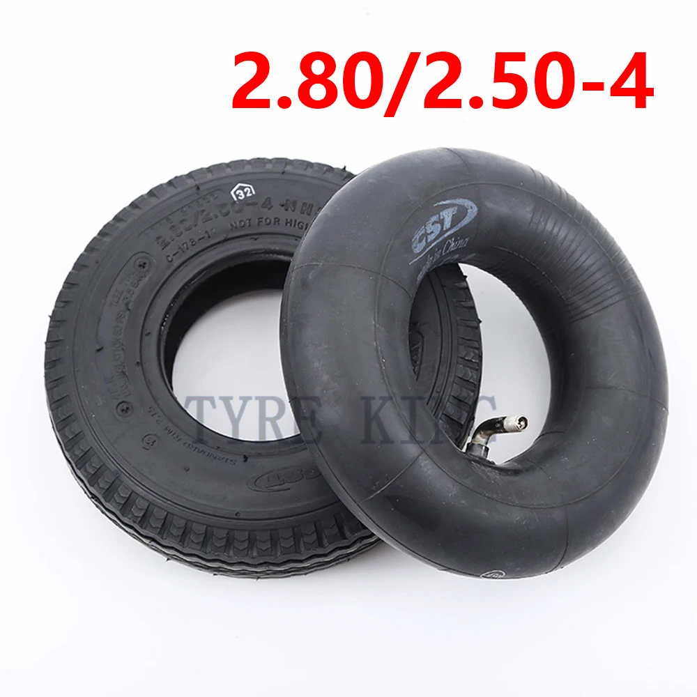 2.80/2.50-4 Inner Tube Outer Tyre 1 PCS 2.80*2.50-4 Inflation Tire for Electric Scooter Trolley Parts