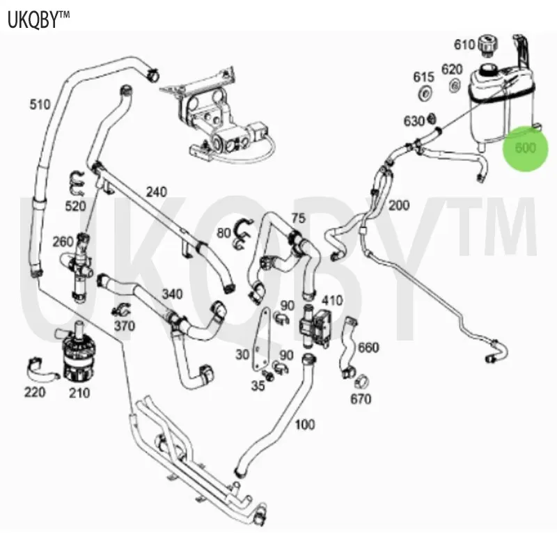 حشية فاصل خرطوم المبرد، غطاء المبرد لخزان التوسع، قابس محمل مطاطي أ 1695000049   أ 1695000049