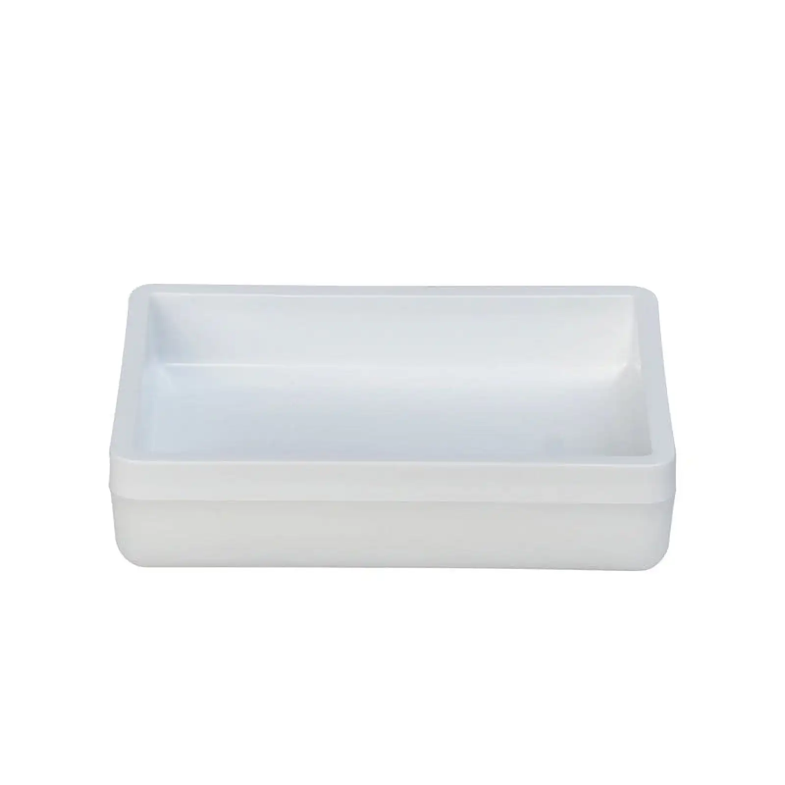 Frosted White Plastic Soap Dish