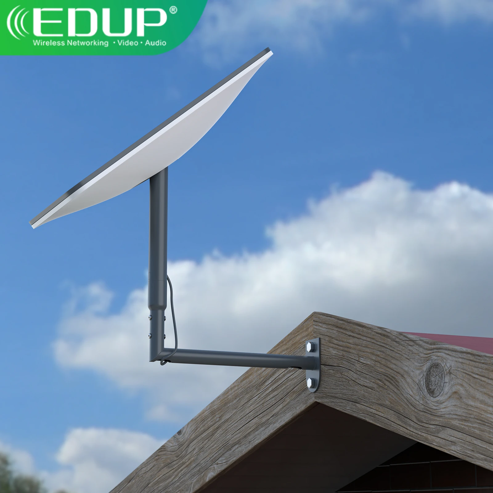 

EDUP SK0009 Starlink Roof L-shaped Wall Metal Bracket With Adapter Stable Waterproof Compatible with Starlink Standard HP