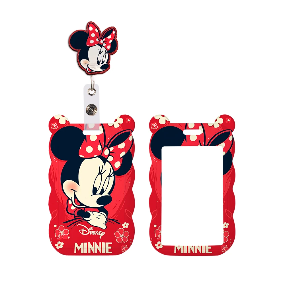 Disney Mickey Minnie Lanyards Schlüsselanhänger Niedlicher Ausweishalter Ausweis Kreditkarte Pass Hängeseil Lanyard für Schlüssel Zubehör Geschenke