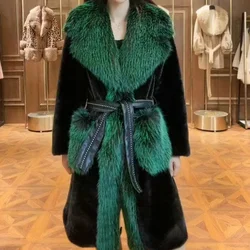 2023 nuovo cappotto di pelliccia Haining cappotto di pelliccia di volpe imitazione di fascia alta dea cappotto di pelliccia Sexy pelliccia addensata giacca Casual moda integrata