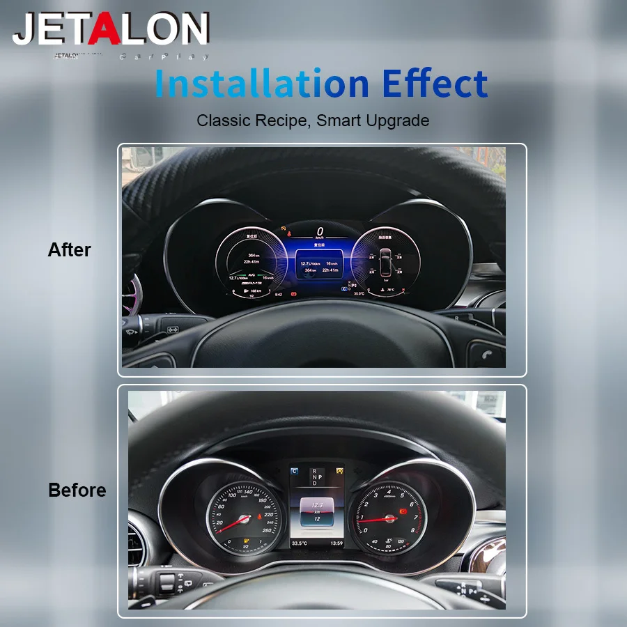 For GLA/CLA/A/C/G NTG4.5/5.0 2013-2018 12.3 Inch LCD Digital Dashboard Cluster Virtual Instrument Panel Cockpit Speedometer GLE
