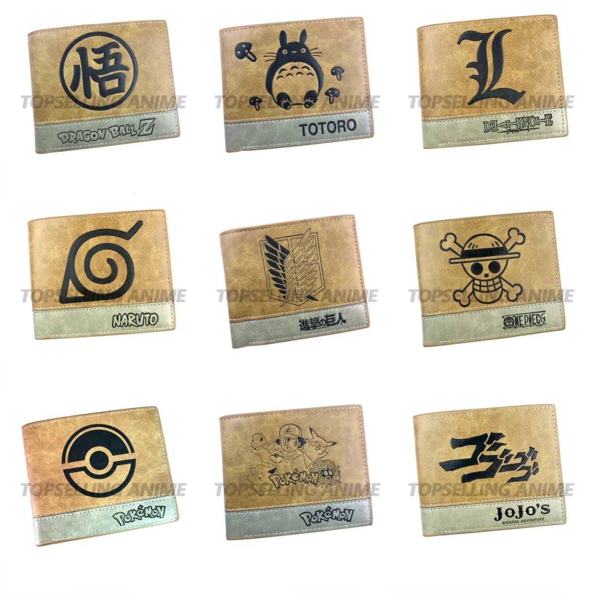 원피스 나루토 드래곤 볼 악마 슬레이어 데스 노트 지갑, 애니메이션 액션 피규어, 카와이 만화 지갑, 카드 홀더 지갑 선물 