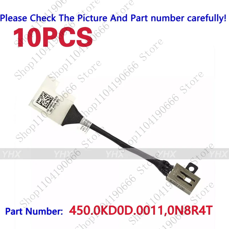 

10 шт. новый кабель постоянного тока, порт зарядки для Dell INSPIRON 5502 0N8R4T 450.0KD0D.004, компоненты ноутбука