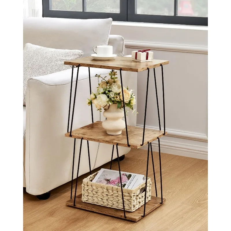 Tall Side Table, Small End Table, 29 Inch High Entryway Table, Bedside Table for Living Room, Bedroom and Office