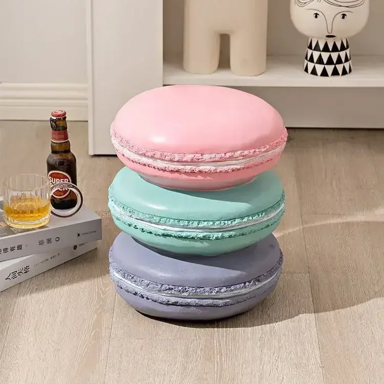 

Donut-shaped Stool Resin Material Shoe Changing Stool Ottoman Pouf Vanity Chair Bar Decoration Bench Living Room Bedroom Home