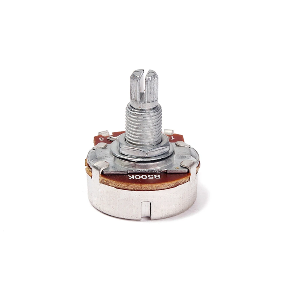 

B500k Long Knurled Shaft Guitar Potentiometers Full Size Volume Tone Controls High Performance Guitar Amp Audio Pots
