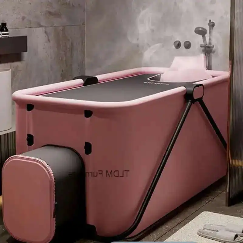 

Adult Folding Portable Bathtubs Modern Home ice bath Full-body Sweat Steam Barrel creative large Bidet Thickened Adult Bathtub