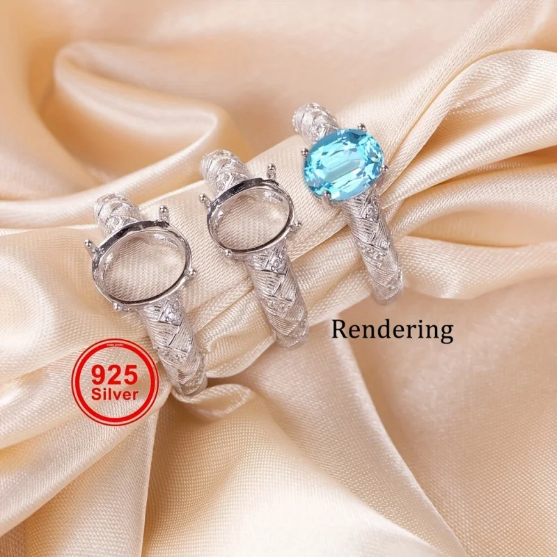 1pc 6*8-8*10mm Blank Ring Settings, Suitable For Jewelry Making