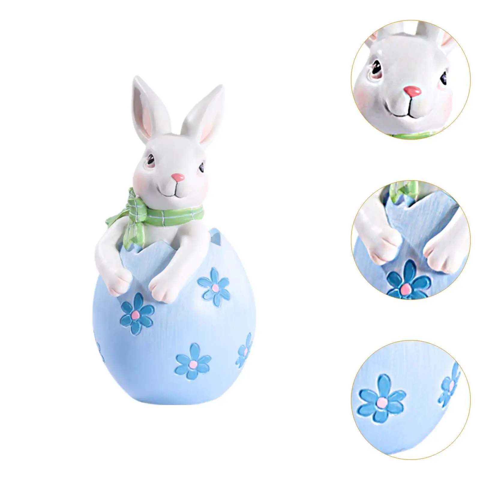 Easter Bunny Figurine ประติมากรรมน่ารักสําหรับเดสก์ท็อปเพื่อนเด็กผู้หญิงเตาผิง