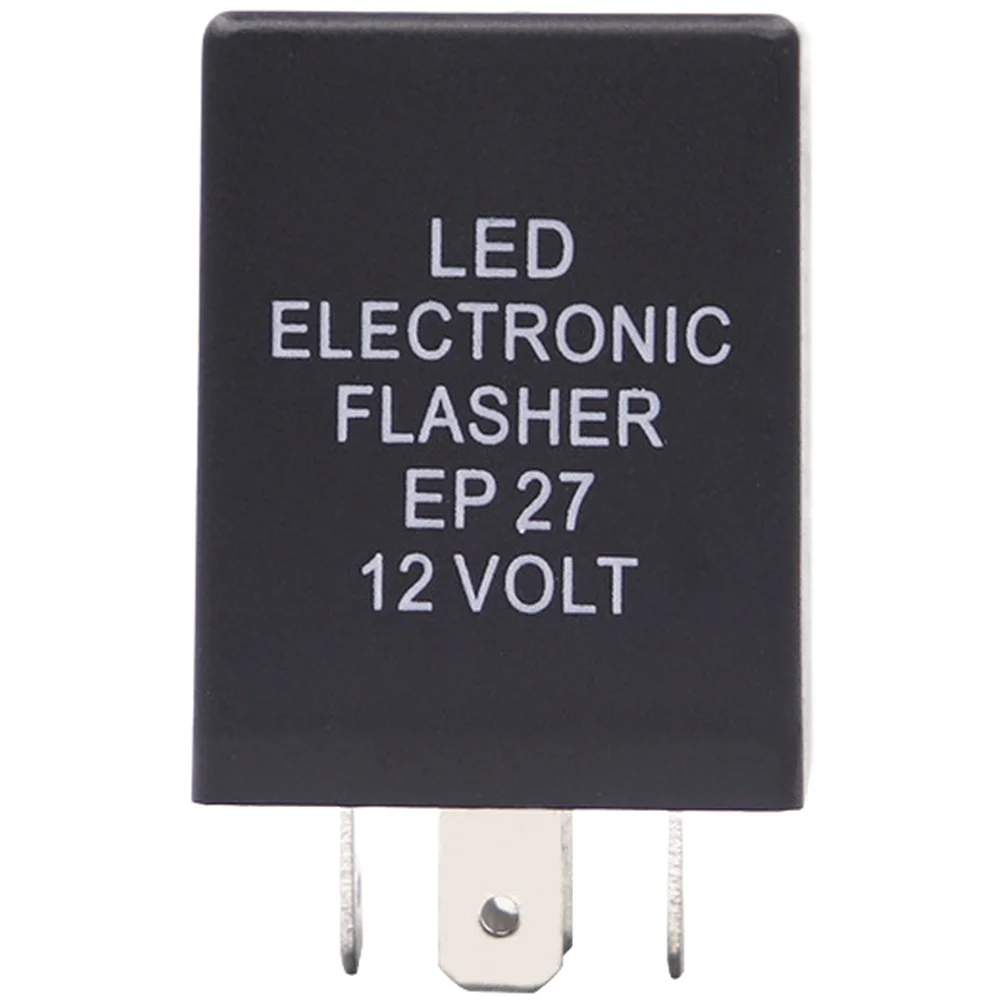 For Car LED Turn Signal Flasher Relay 12 Volt Rated for Use with LED Bulbs Eliminates for hyper Flashing Without Modifying