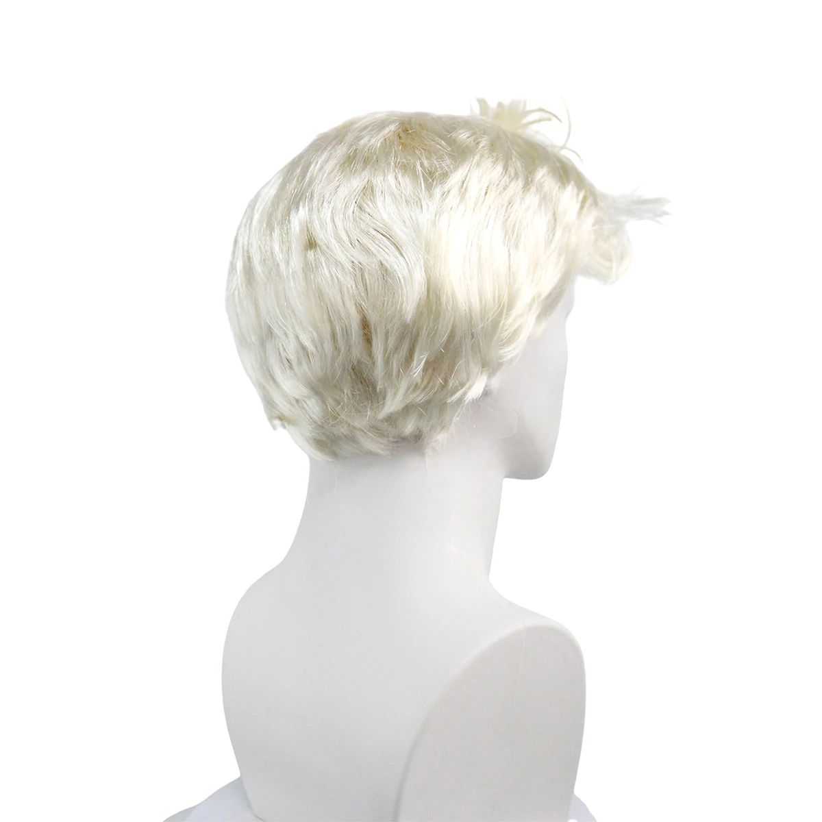 Platinum Blonde Spiky Wig – Short Synthetic Hair, Messy Textured Style for Anime, Punk, Rock & Cosplay Character Looks