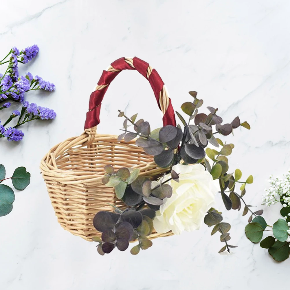 

Blumenkorb Hochzeit Kinder Wicker Hamper Geschenkkorb Retro Decor Flower Basket Kinderkorb Hochzeitskorb