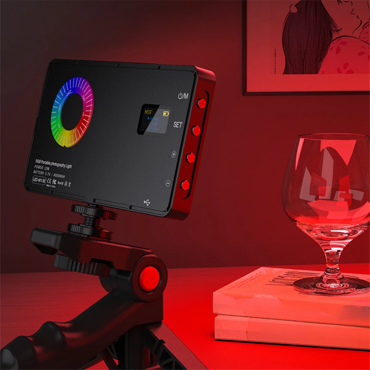 

RGB LED Video Fill Light 4000Mah Battery Rechargeable Video Light Used for Photography Video Live Fill