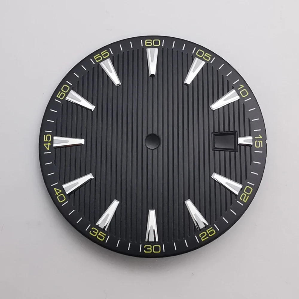 33.5mm luminous black blue white sterile watch dial fit Miyota8215 8205 DG2813,NH35 NH36,ETA2824/2836 movement