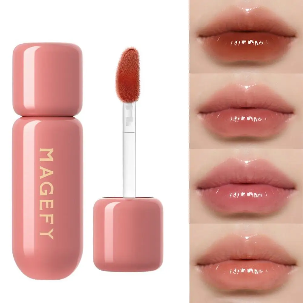 Glossy Mirror Lip Gloss Hydrating Plumping Lip Glaze High Shine Long Lasting Non-Sticky Formula Water Lightweight Lip Stain