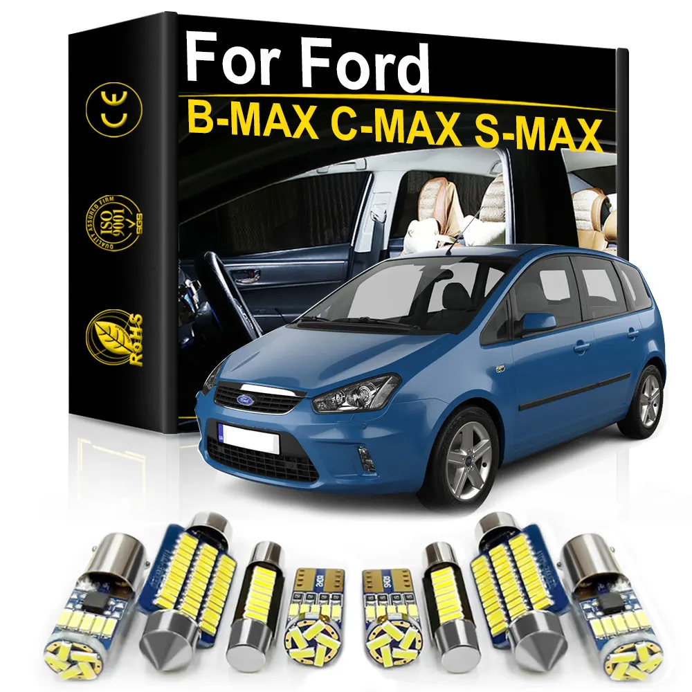 

Аксессуары для Ford C Max MK1 MK2 Cmax Bmax Smax B S Max, 2004, 2006, 2007, 2008, 2011, 2016, 2018, 2021, внутренняя светодиодная подсветка Canbus