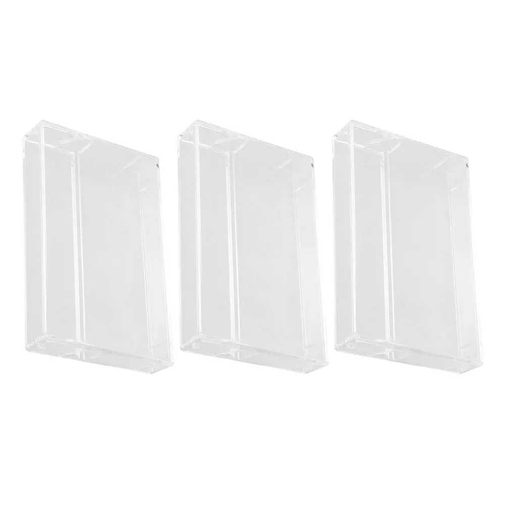 

3 Pcs Tape Cartridge Audio Cassette Storage Products Holder Organizer Boxes Cajas Acetato Transparente Player