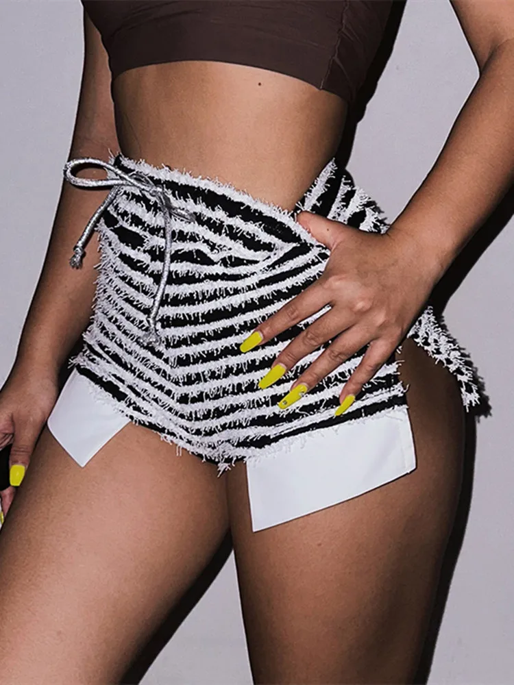 

Casual Striped Sports orts for Women Loose Fit Bot Faionable Spring Collection Regular Thin Other Material 00