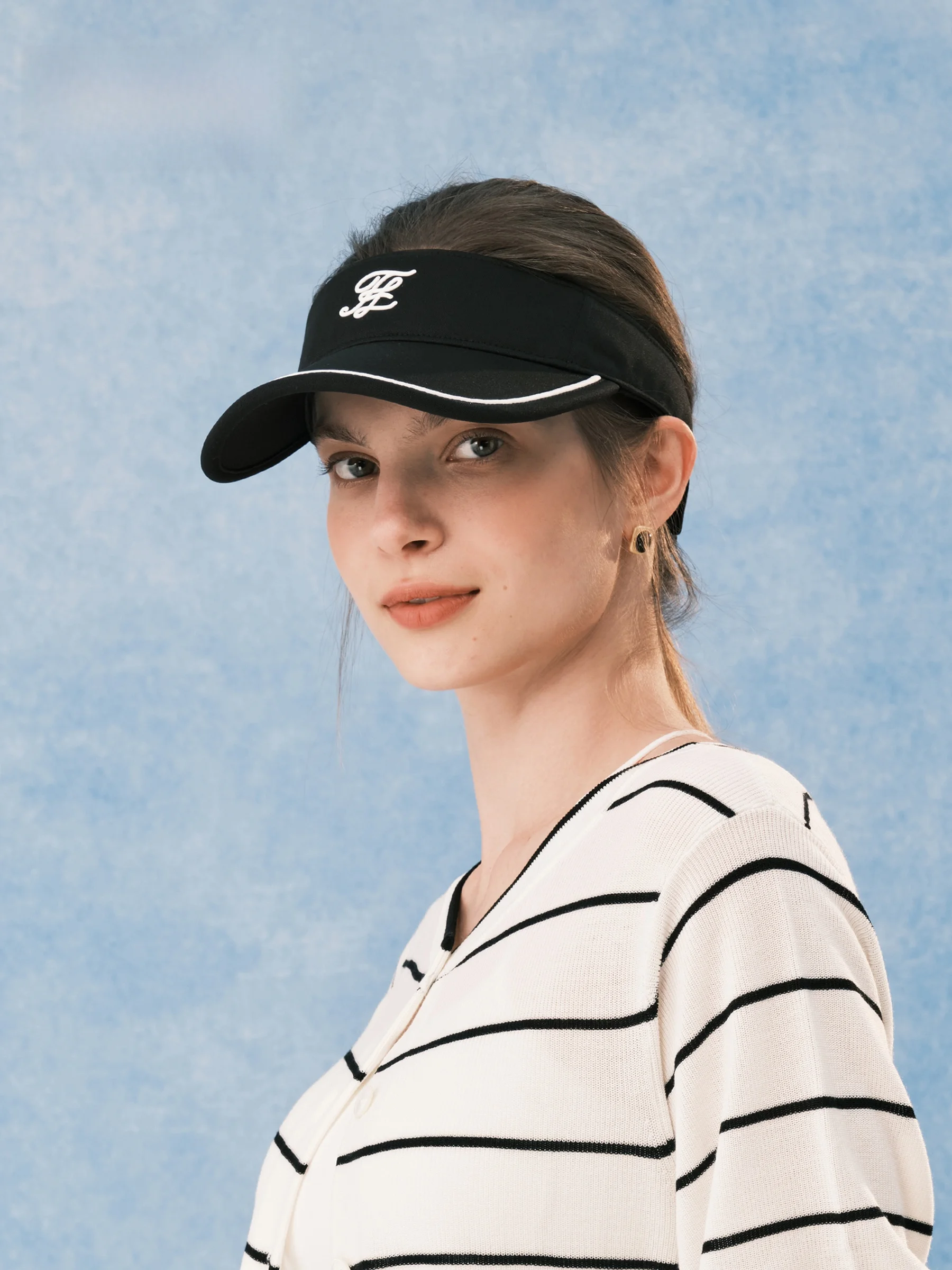 elle-women's-summer-outdoor-running-casual-sun-protection-hat-adjustable-empty-top-uv-protection-duckbill-cap-with-hair-tie