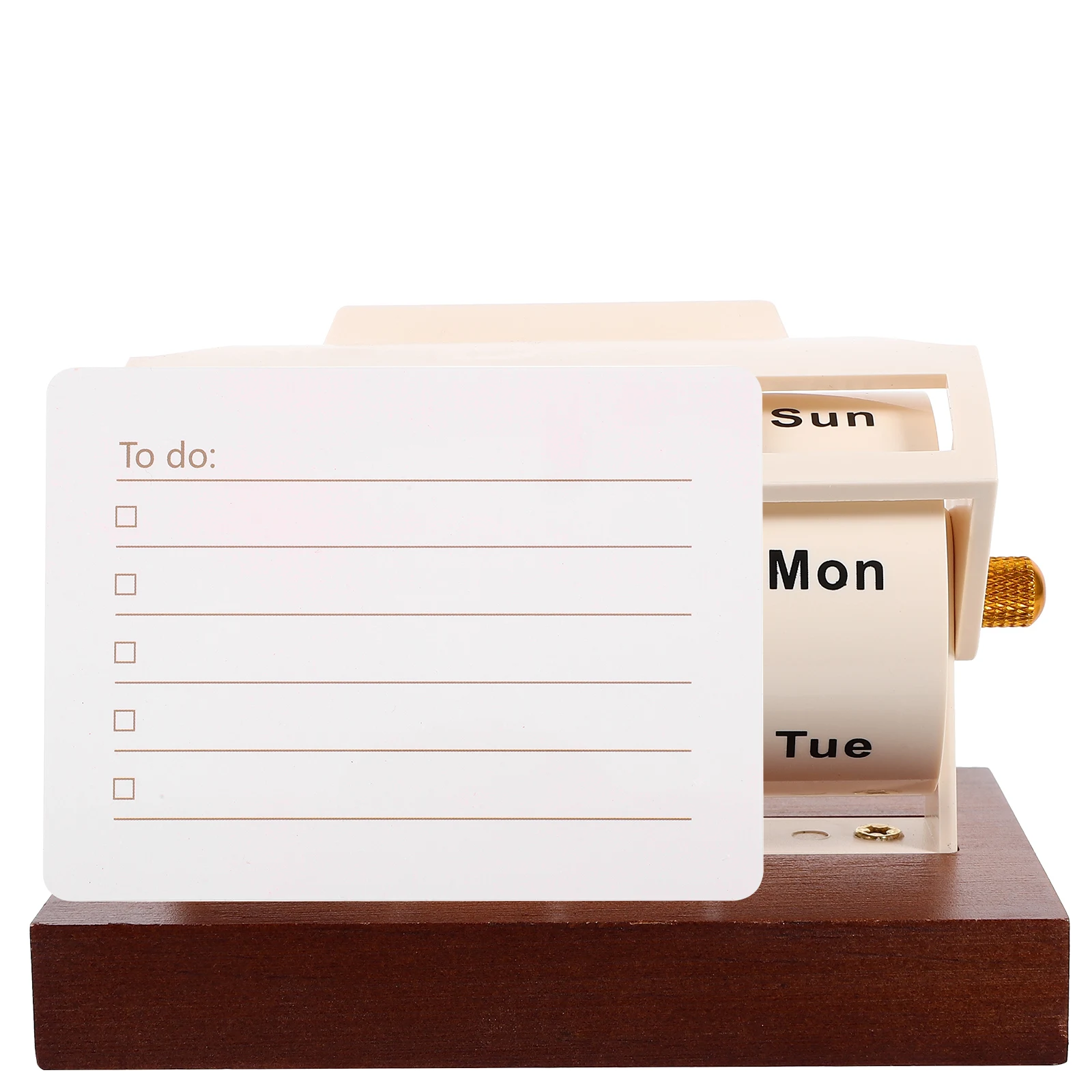 

Wooden Rotating Desk Accessory Lightweight Reusable Calendar Home Office Calendar Office Decor Block Calendars