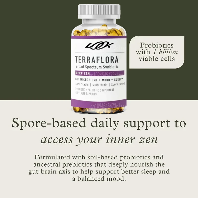 Synbiotics - Spore Based Probiotics and Prebiotics for Intestinal Health Support Soil Based Probiotic Supplement 60 Capsules