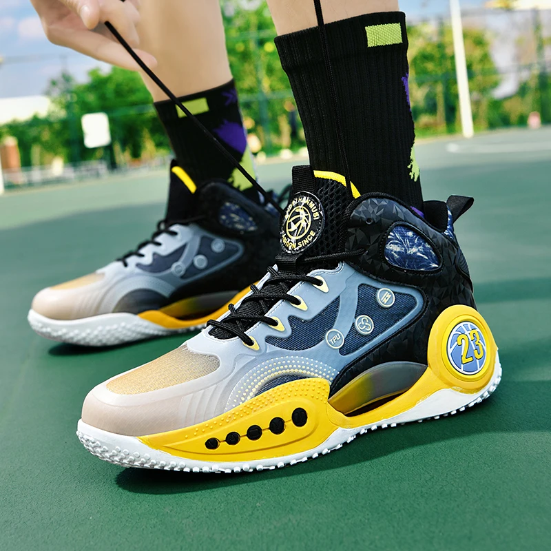 

Men's Durable Anti-Slip Basketball Shoes Breathable Mesh Professional Training Sneakers for Spring/Summer Sapatilhas