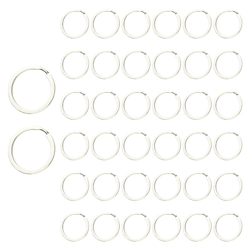

H7EB 50 Pack Multifntional 32mm Metal Key Rings Metal Keychain Rings Perfect for Household Office and Outdoor Activities