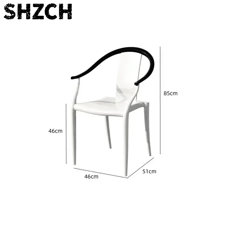 Hot Hot New Chinese Style, Transparent, Chair, Taishi Chair, Household, Acrylic, Simple, Backrest, Armrest, Nordic, Plastic