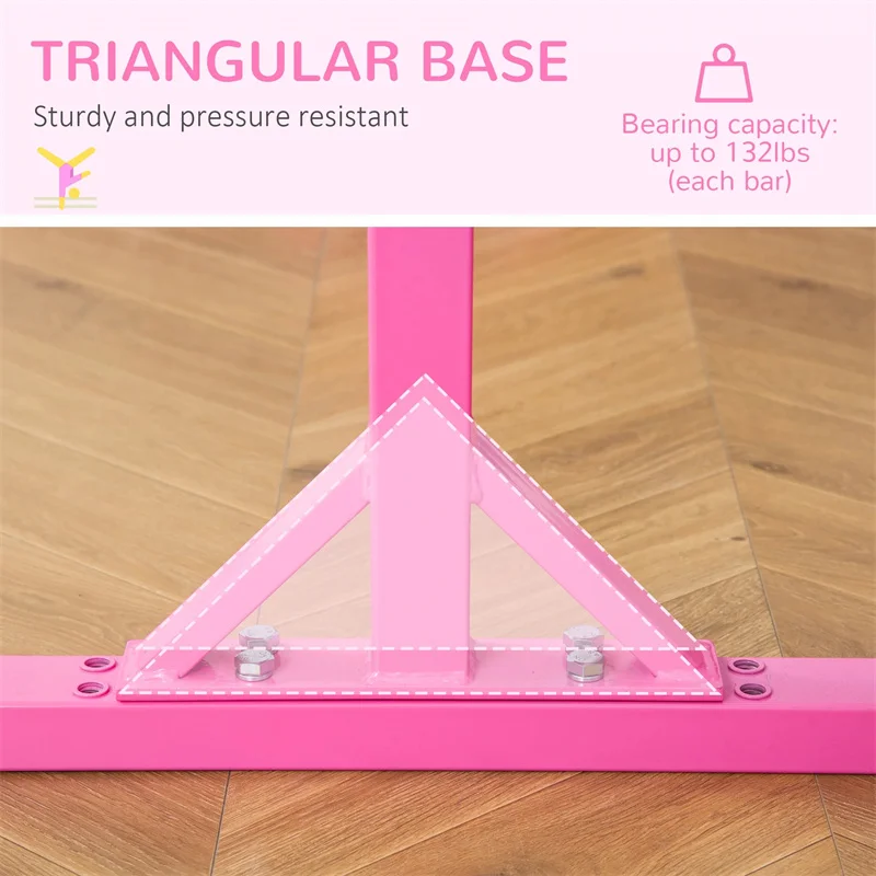 Indoor Outdoor Junior Locking System Double Horizontal Bars Gymnastic Training Parallel Bars