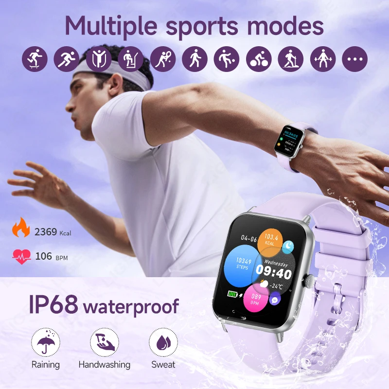 LIGE moda mujer reloj inteligente para Huawei Xiaomi 2025 nuevo reloj deportivo ritmo cardíaco 1,83 "Ultra HD Bluetooth llamada Smartwatch mujeres