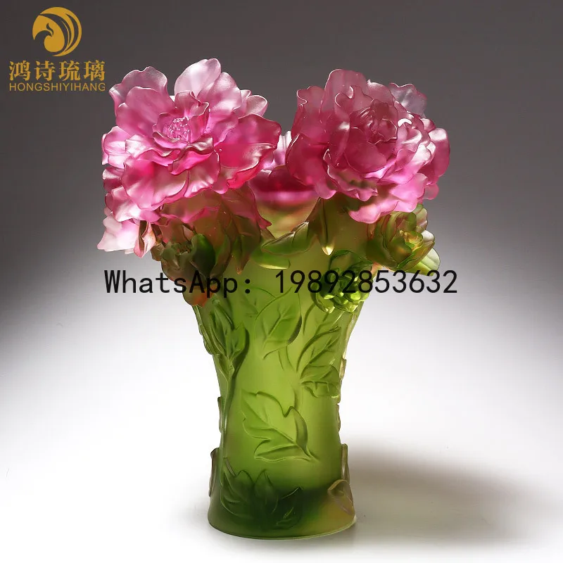 PYJ glazed butterfly rose vase home decoration advanced flower arrangement
