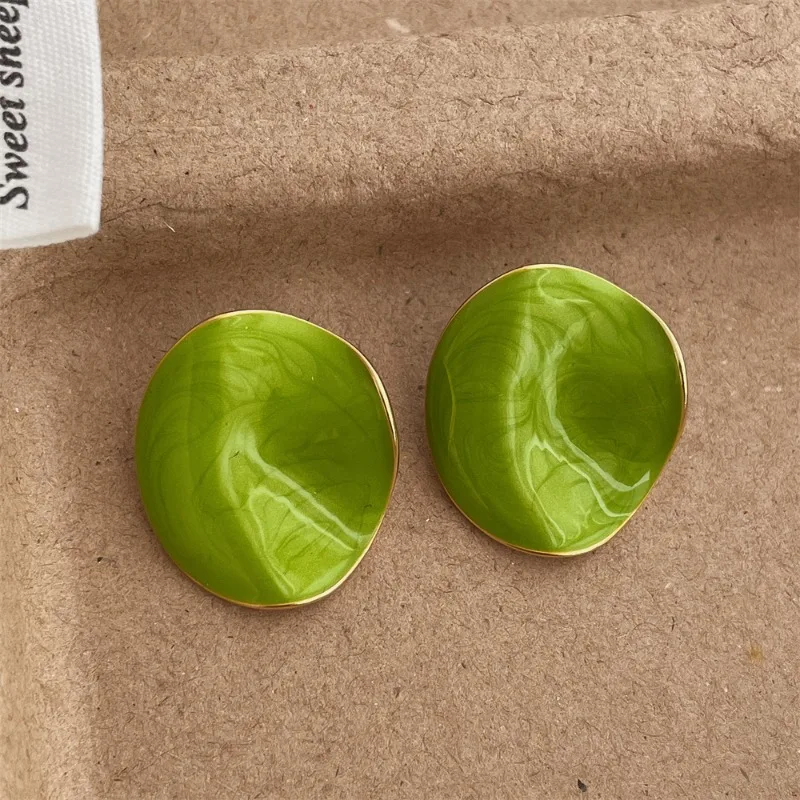 Draweye غير النظامية هندسية وأقراط للنساء بالتنقيط الصقيل الحلو الربيع الصيف لطيف مجوهرات الكورية موضة Pendientes Mujer