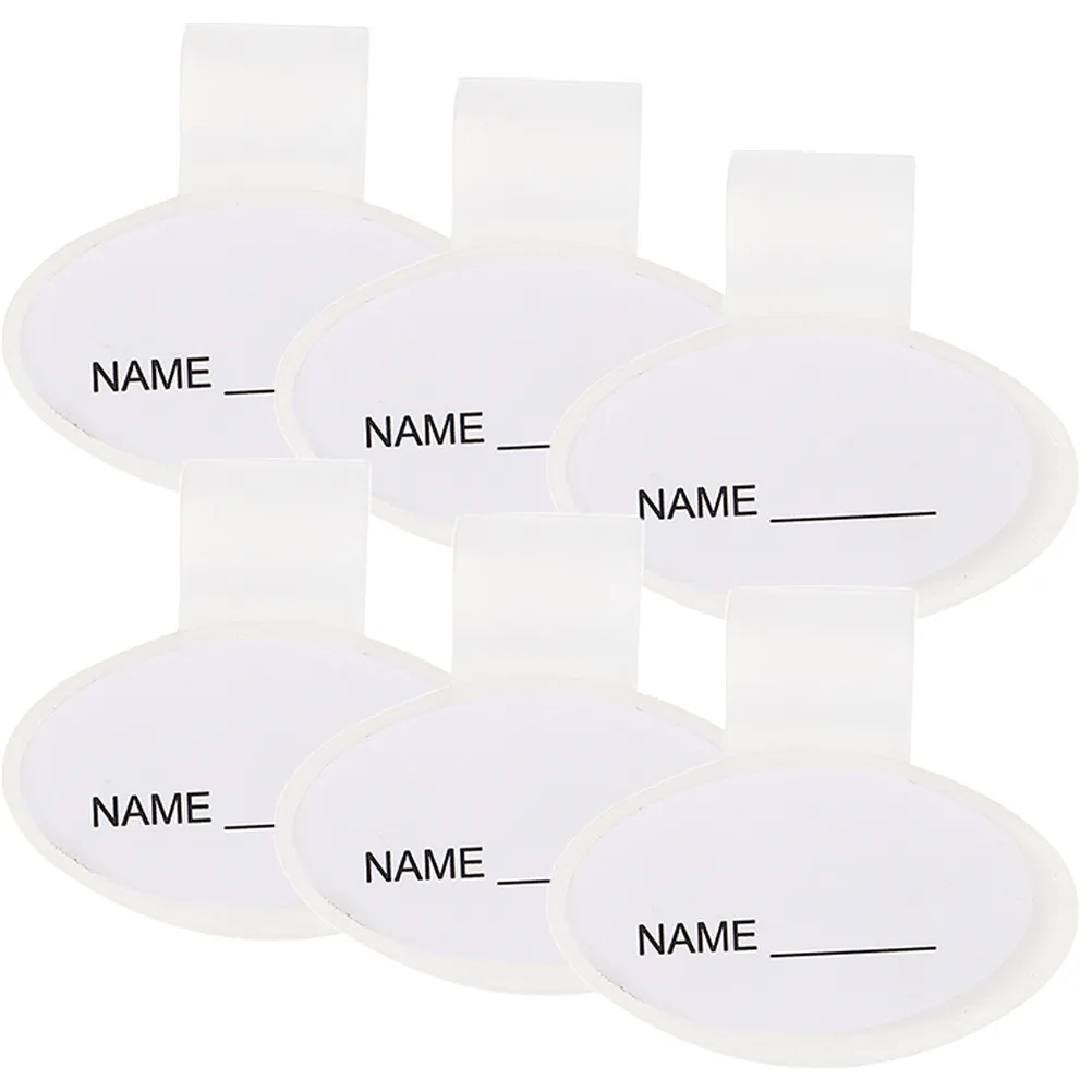 6Pcs Listening Device Name Tags Stethoscope Tube Id Identification Tag Clip Reusable Plastic Name Sign Holder Two Sided