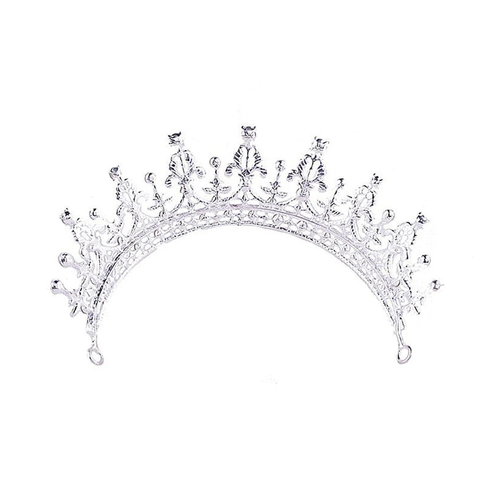 

Bridal Crown Silver White Alloy Rhinestone Wedding Headpiece For Women Bridal Hairband Bride Clip Party Engagement