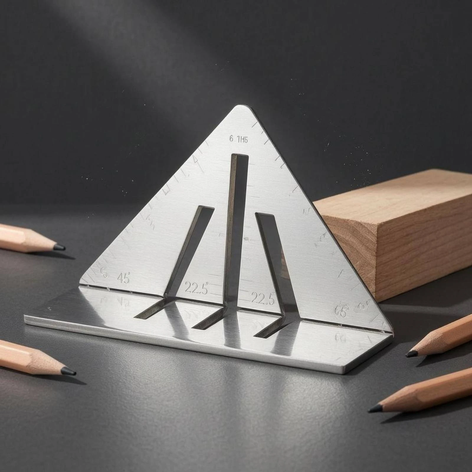 

Miter Square 45 Degree Angle Marking Square Layout Tool Stainless Steel Engraved Markings