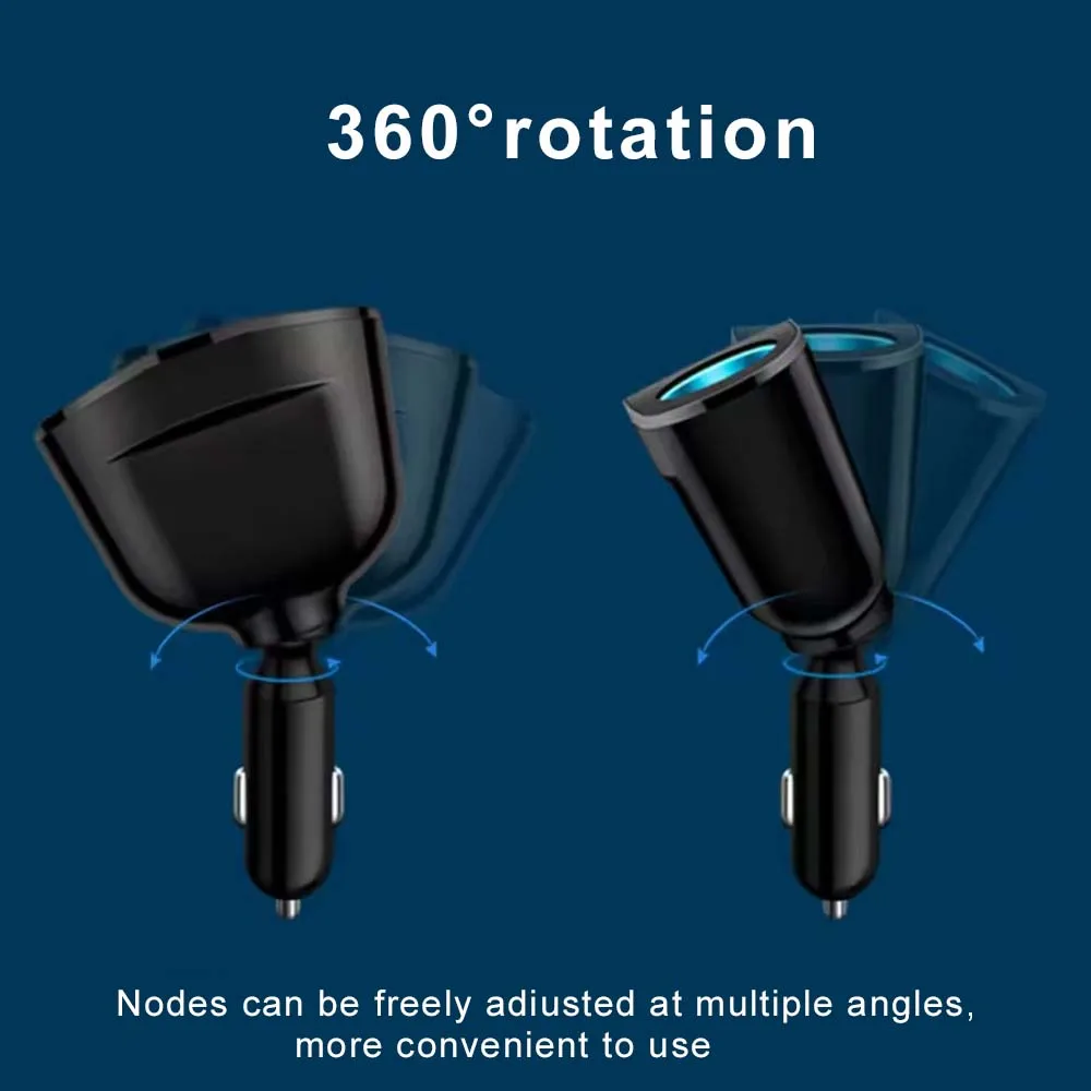 3 Ports Car Charger PD Type C Fast Charging Car Cigarette Lighter With Digital Display Dual-port Car Phone Charger Power Adapter image 5
