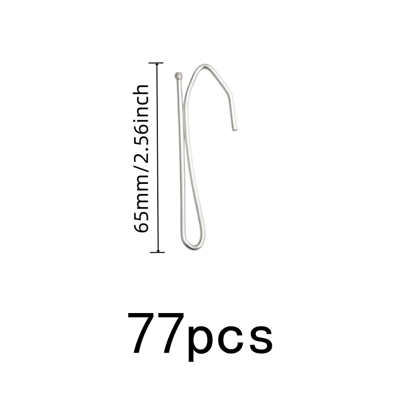 77 pcs Single Prong Curtain Clips with Easy Simple Operation, ideal for Bathroom Fabric Hanging and Bedroom Window Drapery