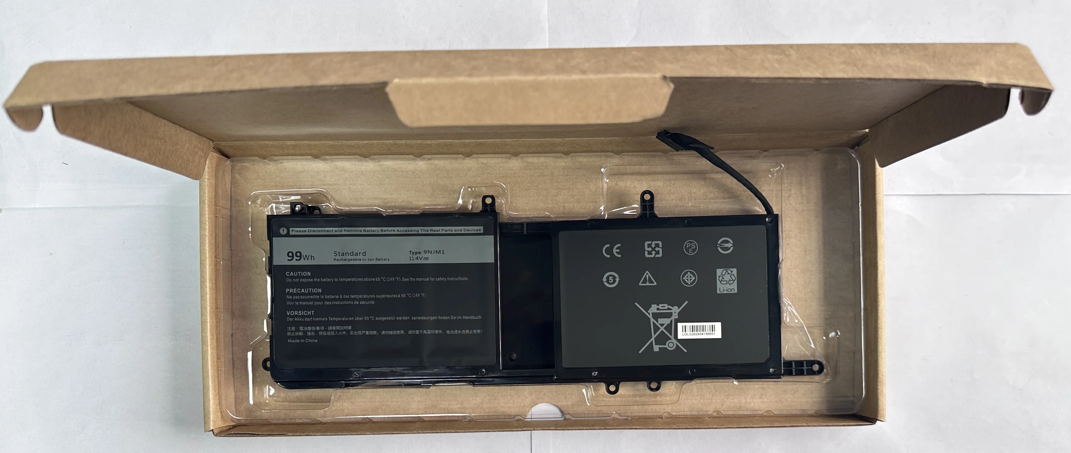 Nouvelle batterie d'ordinateur portable 9NJM1 pour Dell Alienware 15 R3 R4 17 R4 R5 série ordinateur portable 0546FF 0HF250 44T2R HF250 MG2YH 0MG2YH 11.4V 99Wh