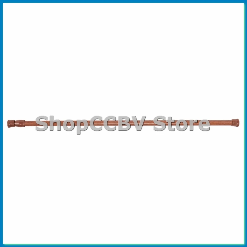 Extendable Telescopic Spring Loaded Net Voile Tension Curtain Rail Pole Rods,55-90Cm,Wood color-A50M