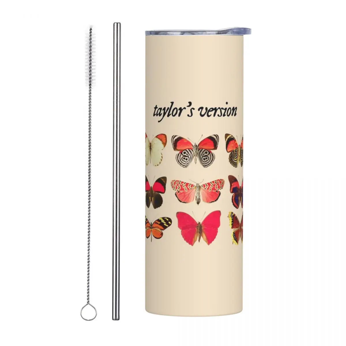 Taylors Version Stainless Steel Tumbler Vacuum Insulated Mug Thermal Cold Cups Straws With Lid 20oz