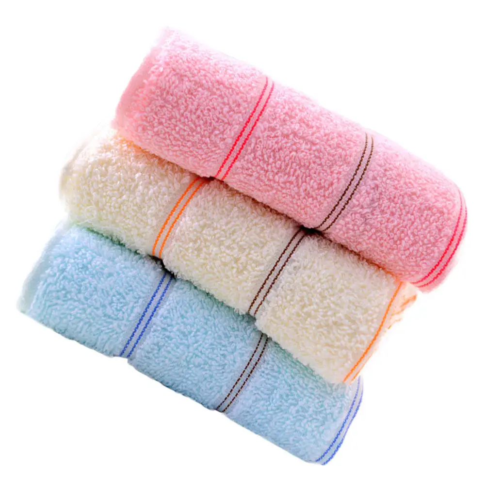 3Pcs Soft Cotton Facecloth Skin-Friendly Absorbent Fast-Drying Face Towel for Facial Cleansing Hand Wiping Dormitory Travel Use