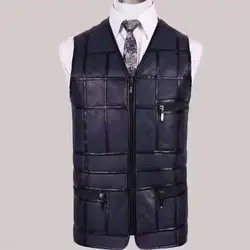 New Men's Sheepskin Vest, Short Cut Sheep, Scissors Shoulders, Middle-aged And Elderly Fur Coat Vest.