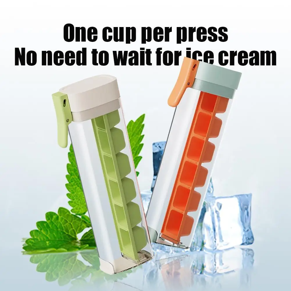 Ice Tube Making Trays Easy Push and Pop Out Ice Cube Molds Cube Ice Maker Ideal for Sports Water Bottles One-Hand Press Ice Tray