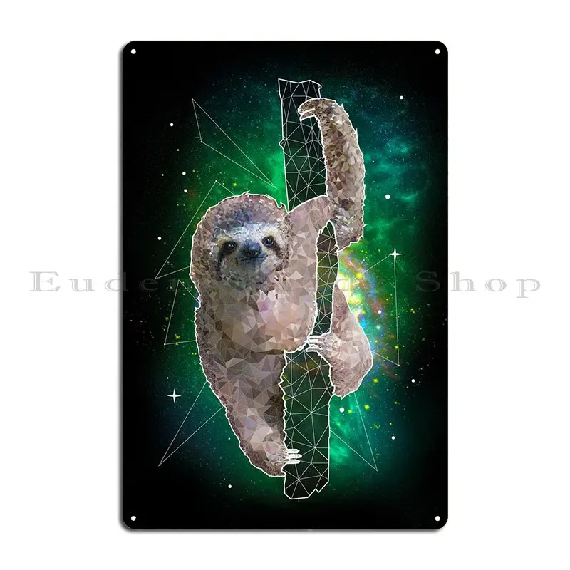 Polygon Kingdom Sloth Metal Plaque Pub Design Cinema Customized Classic Tin Sign Poster