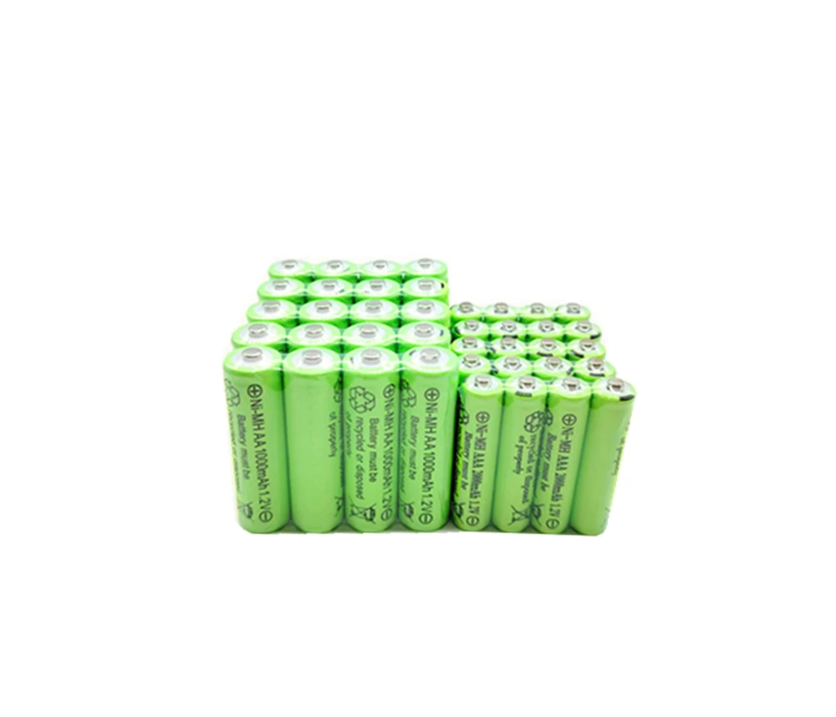 AA 1.2V 1000mAh-AAA 1.2V 2000mAh NI-MH rechargeable battery, suitable for remote control toys, flashlights, watches, MP3 players