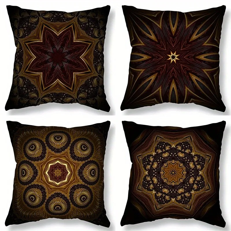 Exquisite Geometric Pattern Throw Pillow Covers Pattern Cushion Cover Suitable For Sofa Bedroom Car Pillow Cover
